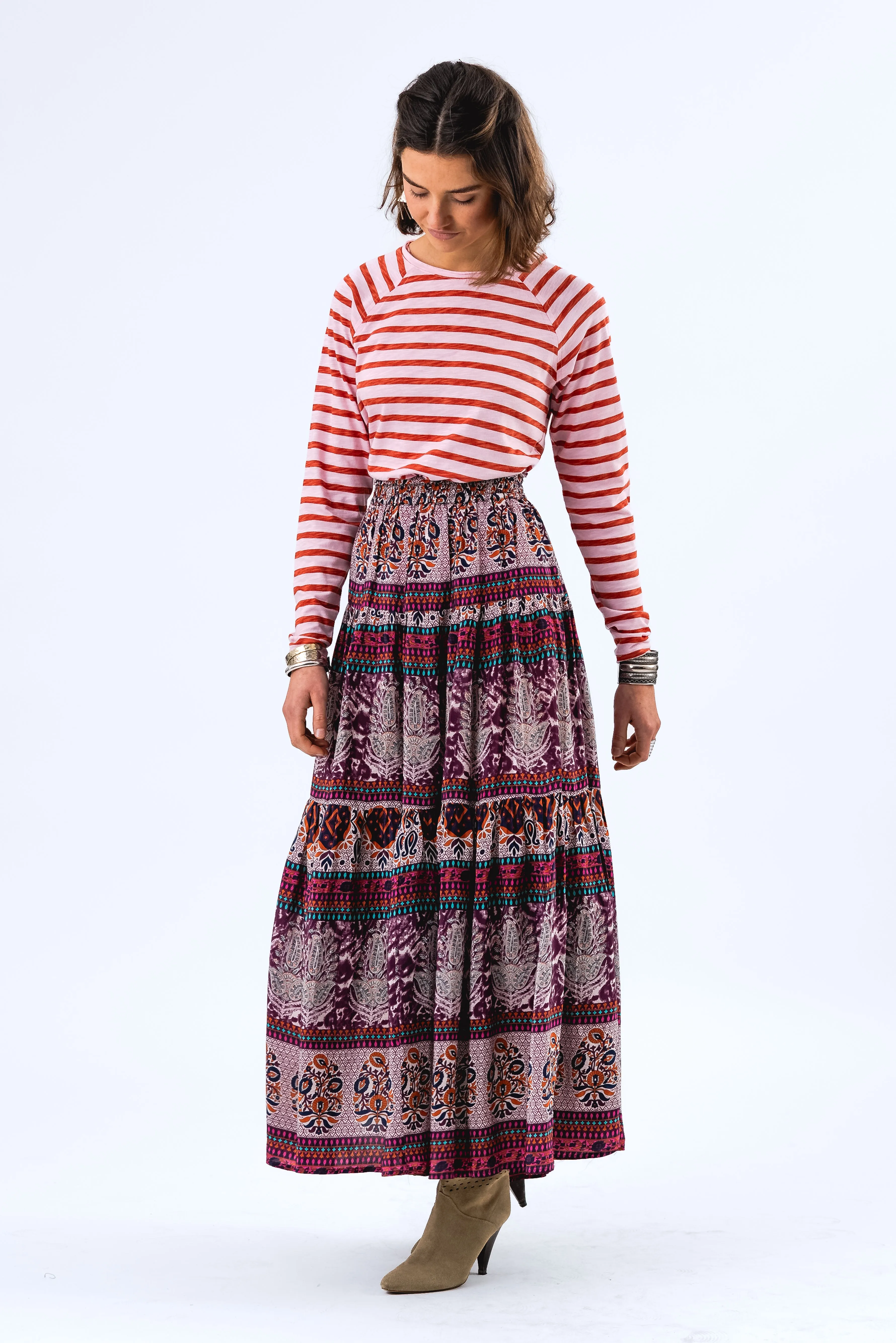 25172-2026 Skir Sunsetll Maxi Sk Flower-Print