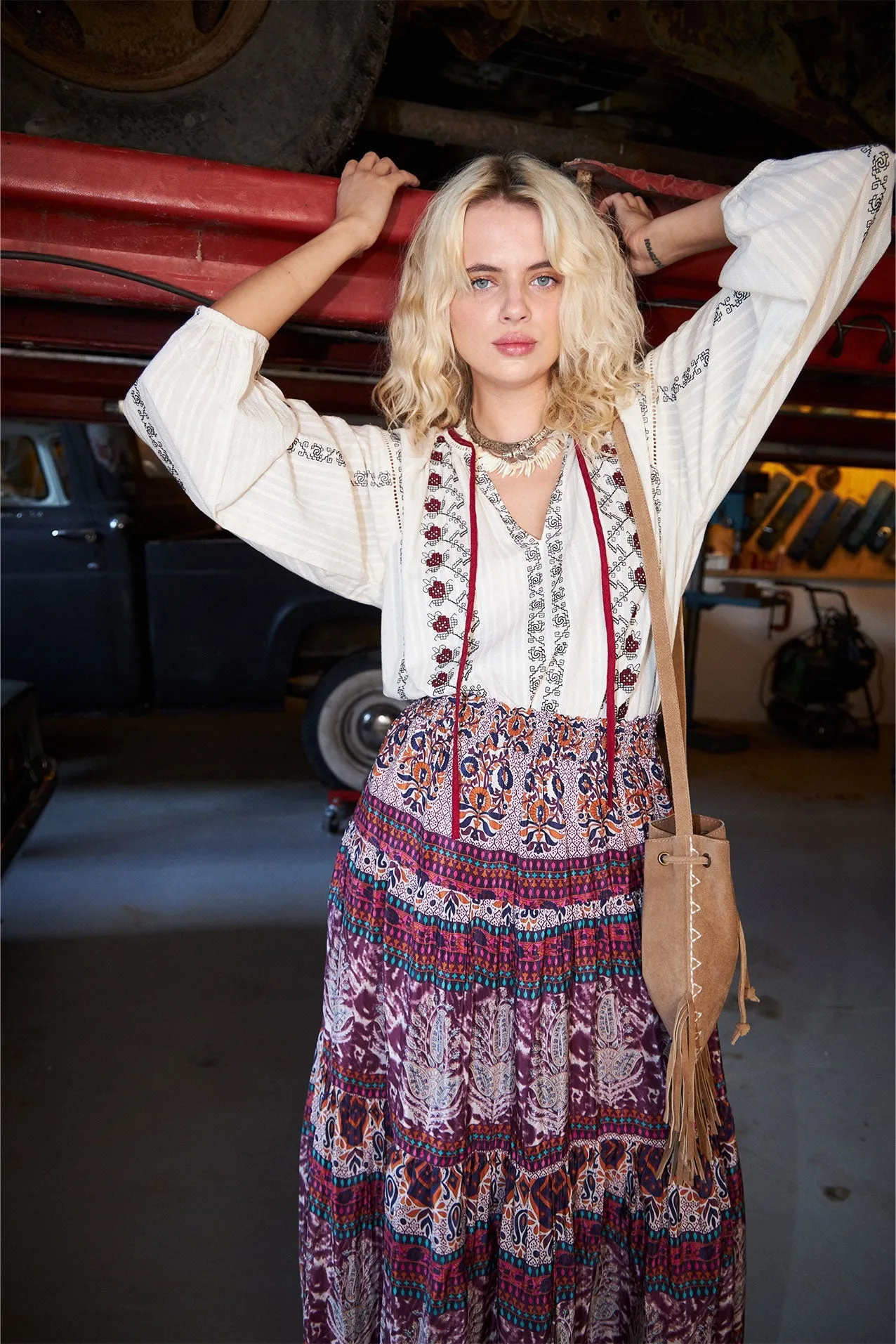 25172-2026 Skir Sunsetll Maxi Sk Flower-Print