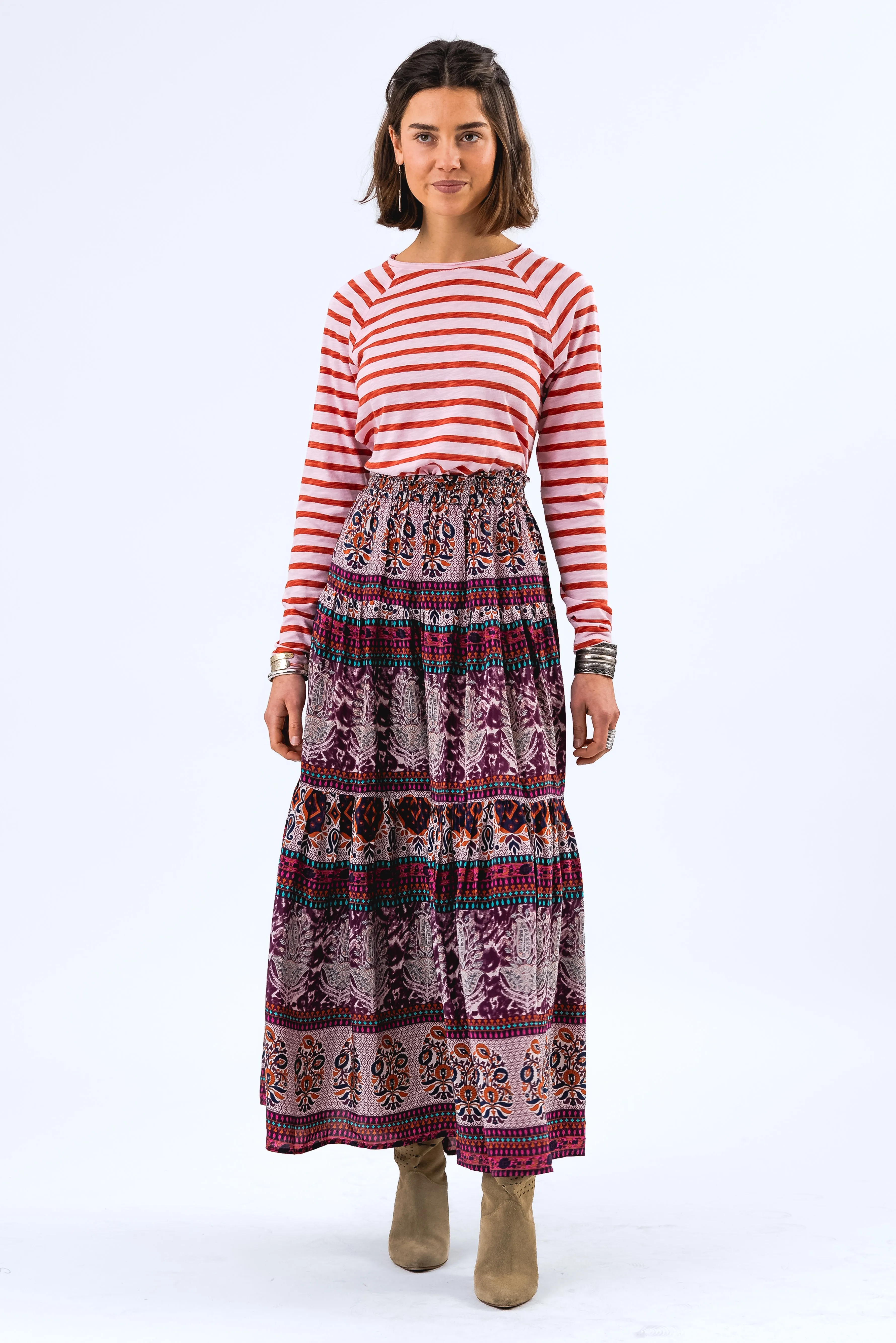 25172-2026 Skir Sunsetll Maxi Sk Flower-Print
