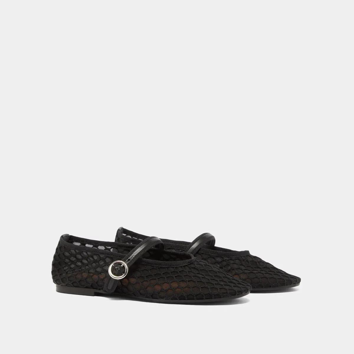 264- Deessia Mesh/cuir Noir-noir