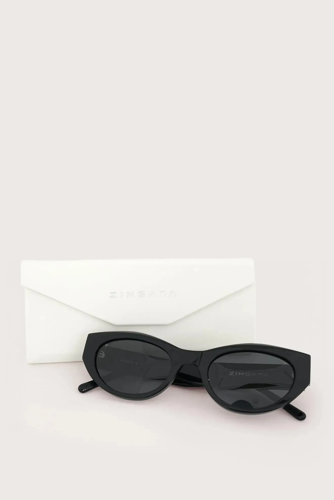Agnes S Sunglasses - Cat Eye - Shiny Black