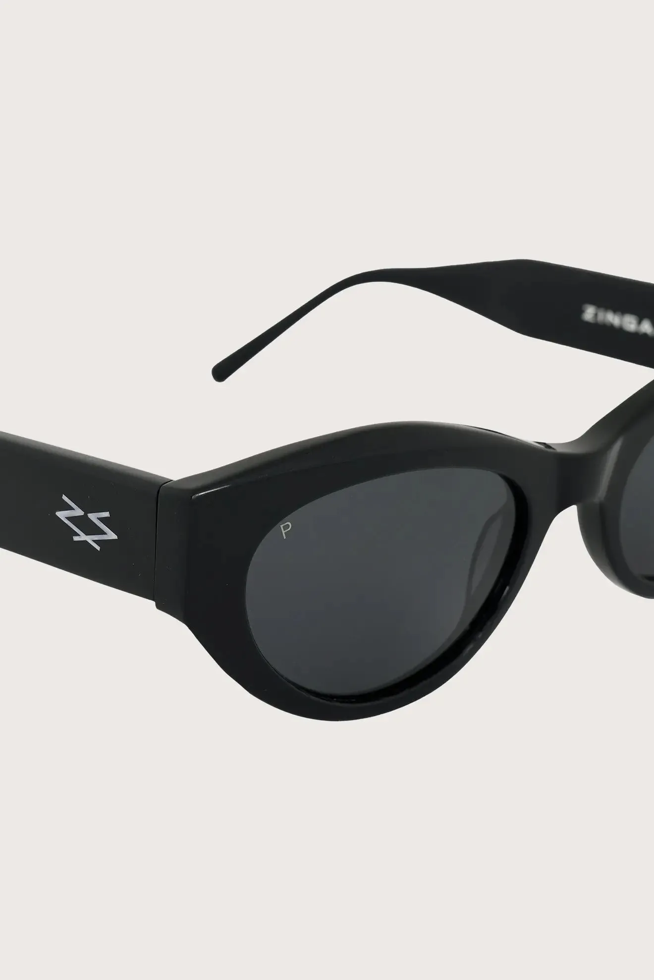 Agnes S Sunglasses - Cat Eye - Shiny Black