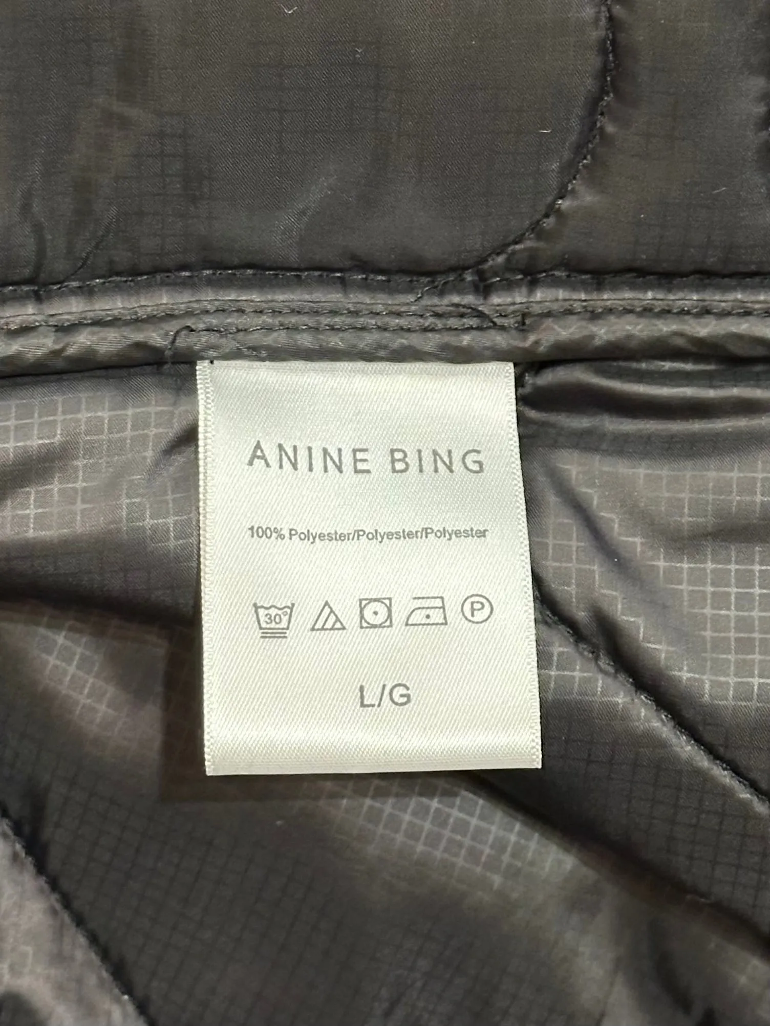 Anine Bing Black Quilted Jacket - Size Large