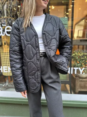 Anine Bing Black Quilted Jacket - Size Large