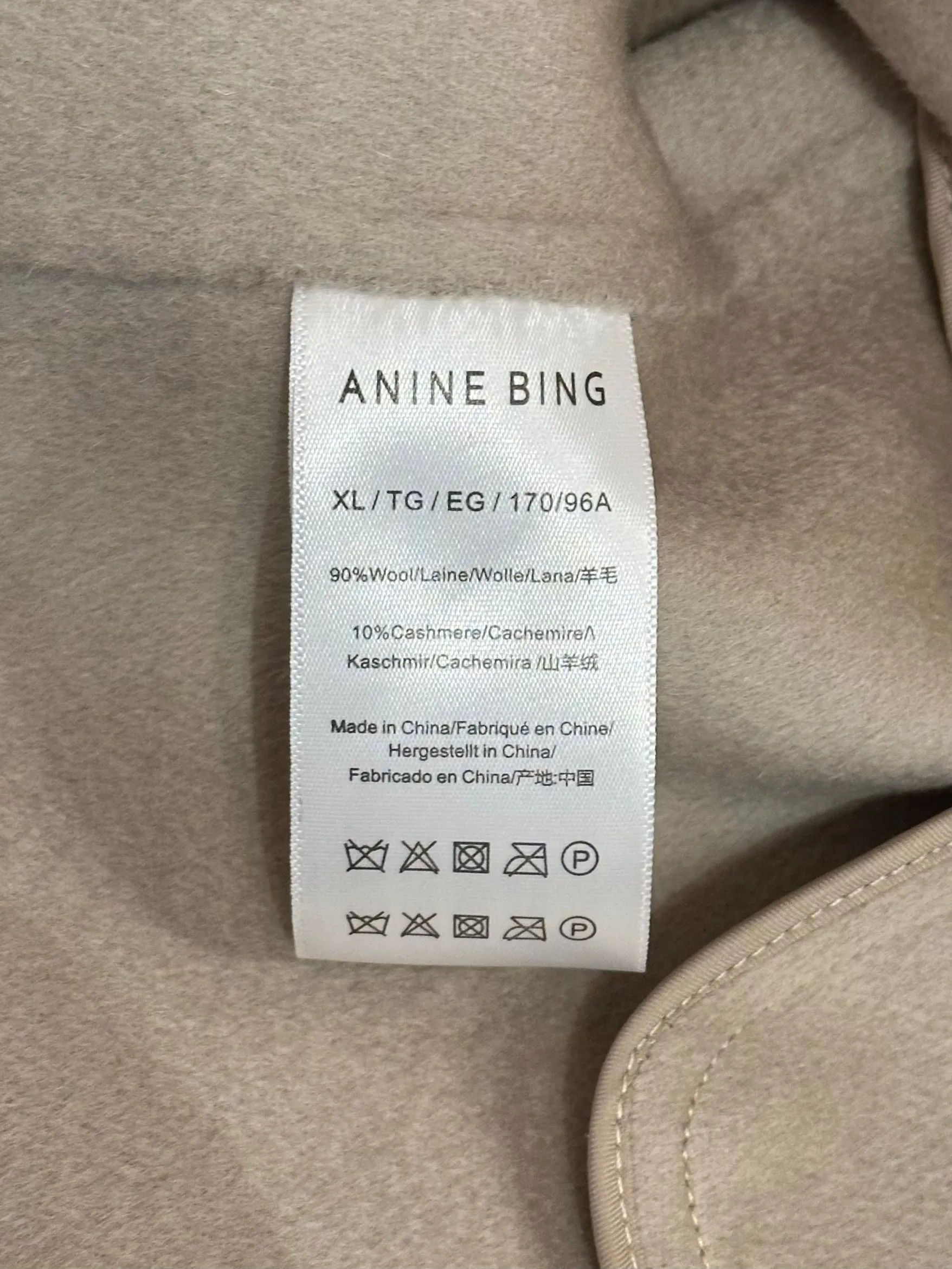 Anine Bing Cream Blazer - Size XL