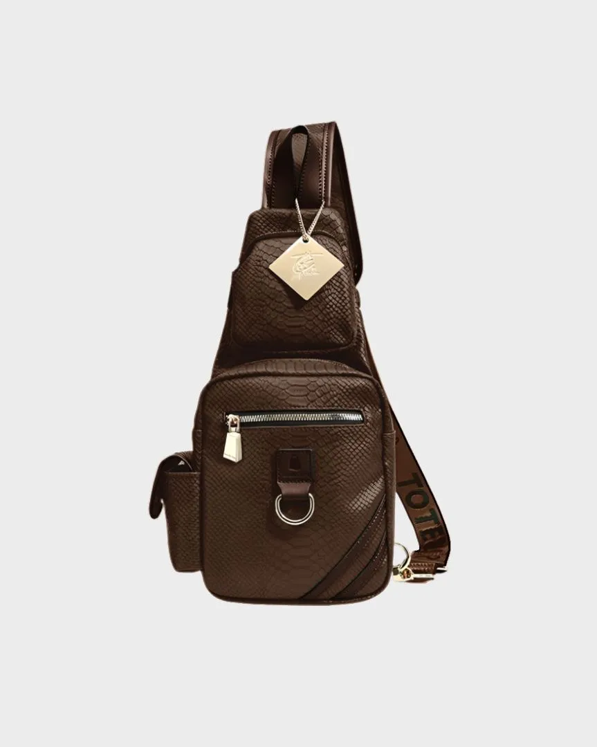 Apollo 1 Tear Drop Crossbody Bag in Brown