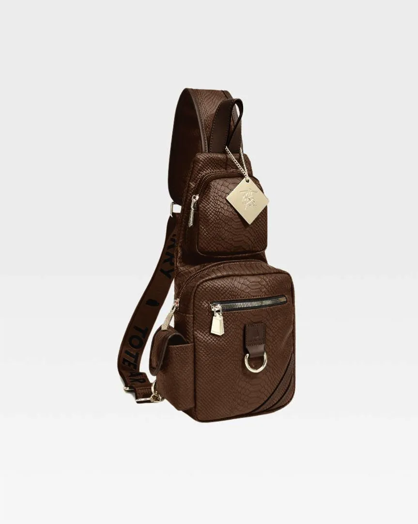 Apollo 1 Tear Drop Crossbody Bag in Brown
