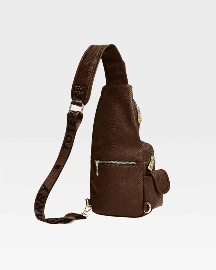Apollo 1 Tear Drop Crossbody Bag in Brown