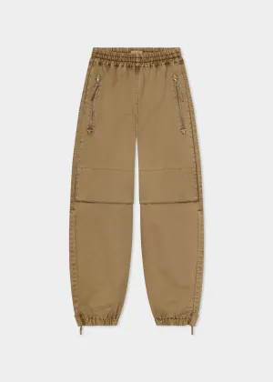 Articulated Pant in Cotton Twill - Mushroom