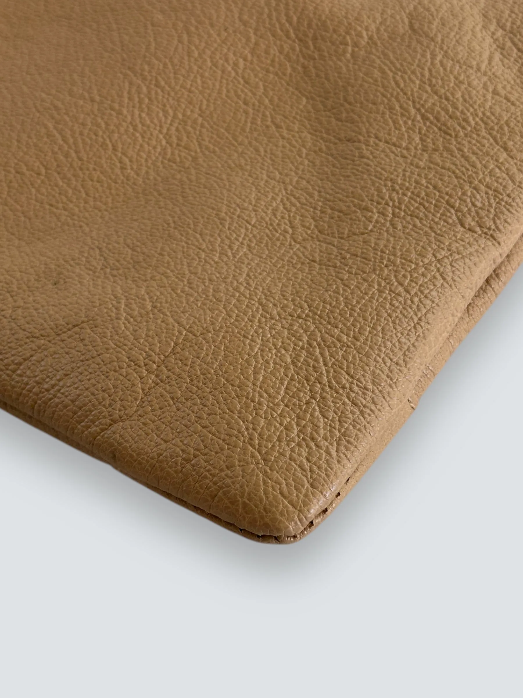 Balenciaga Beige Leather Envelope Clutch