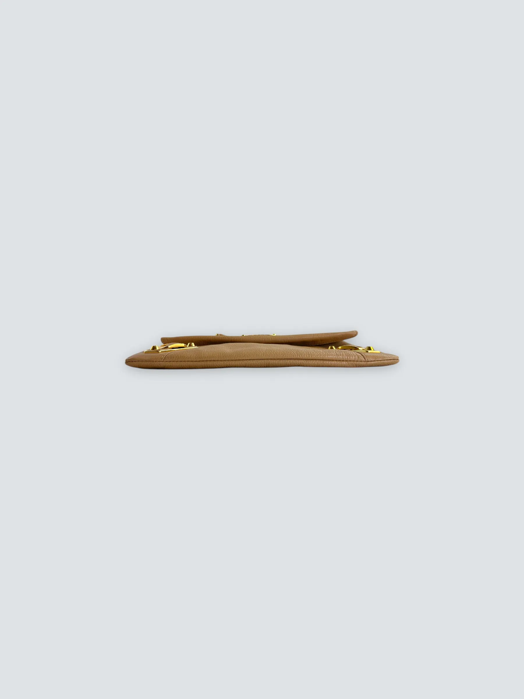 Balenciaga Beige Leather Envelope Clutch