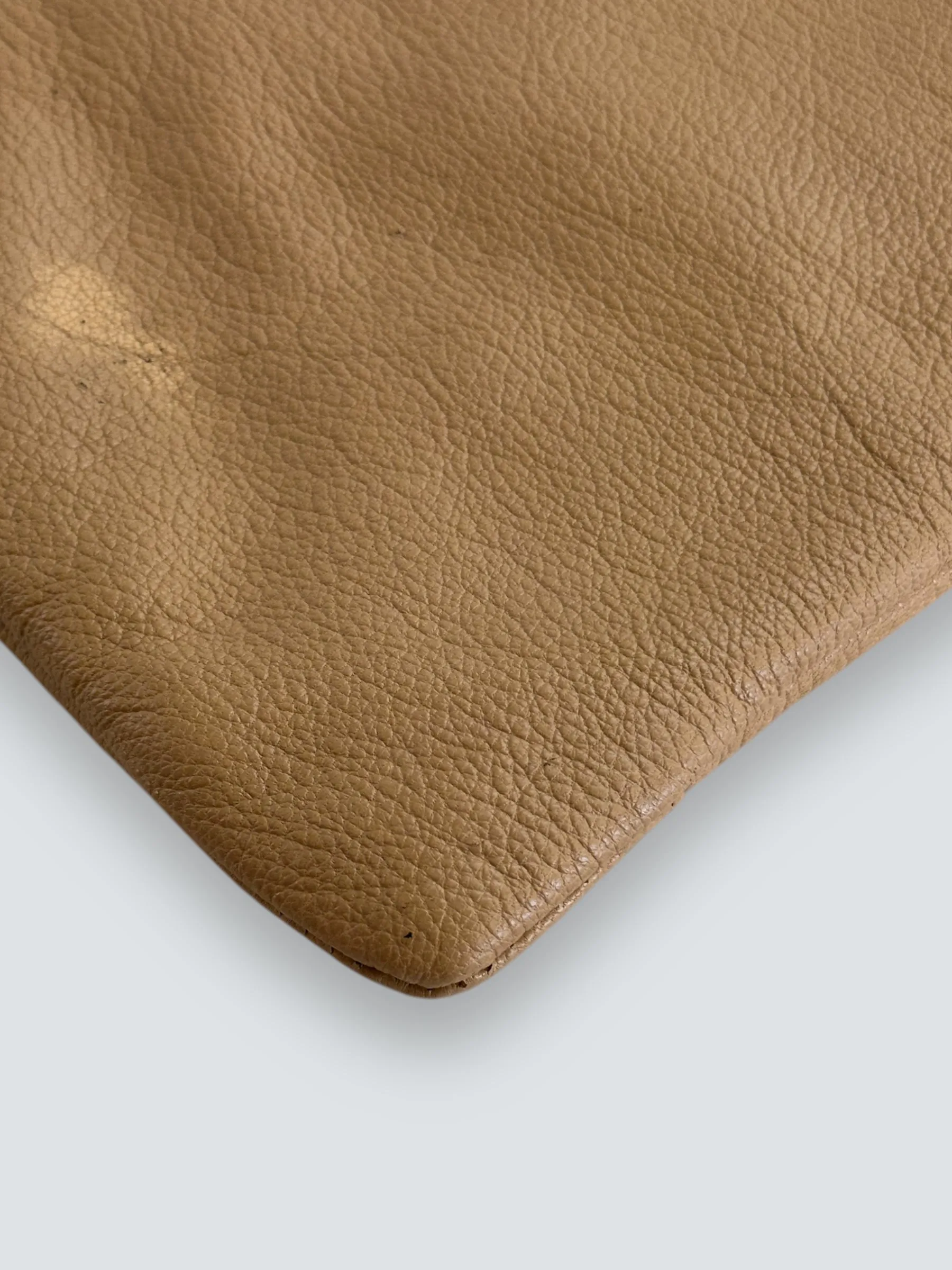 Balenciaga Beige Leather Envelope Clutch
