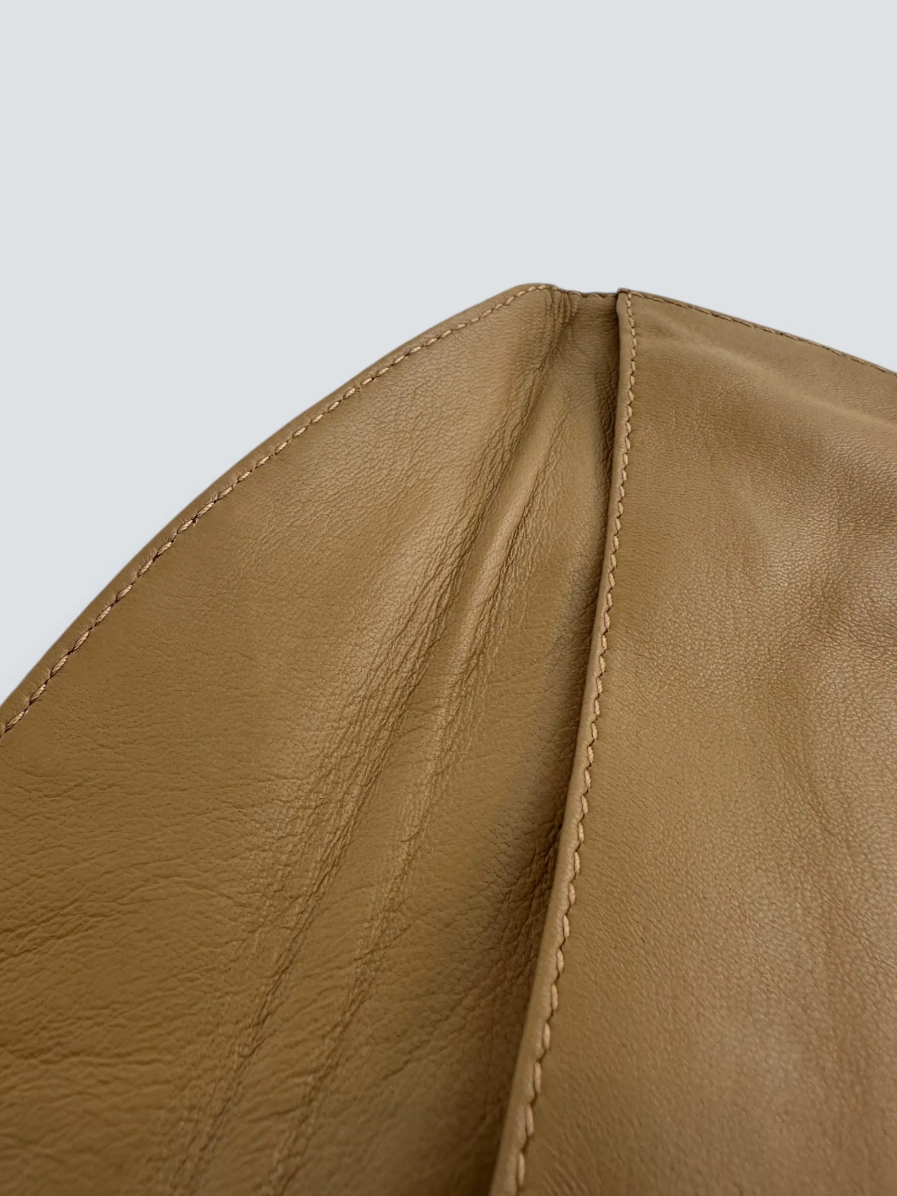 Balenciaga Beige Leather Envelope Clutch