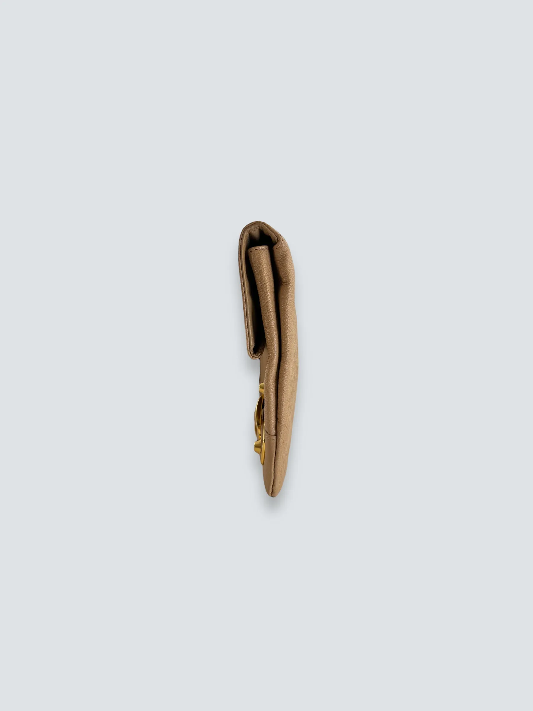 Balenciaga Beige Leather Envelope Clutch