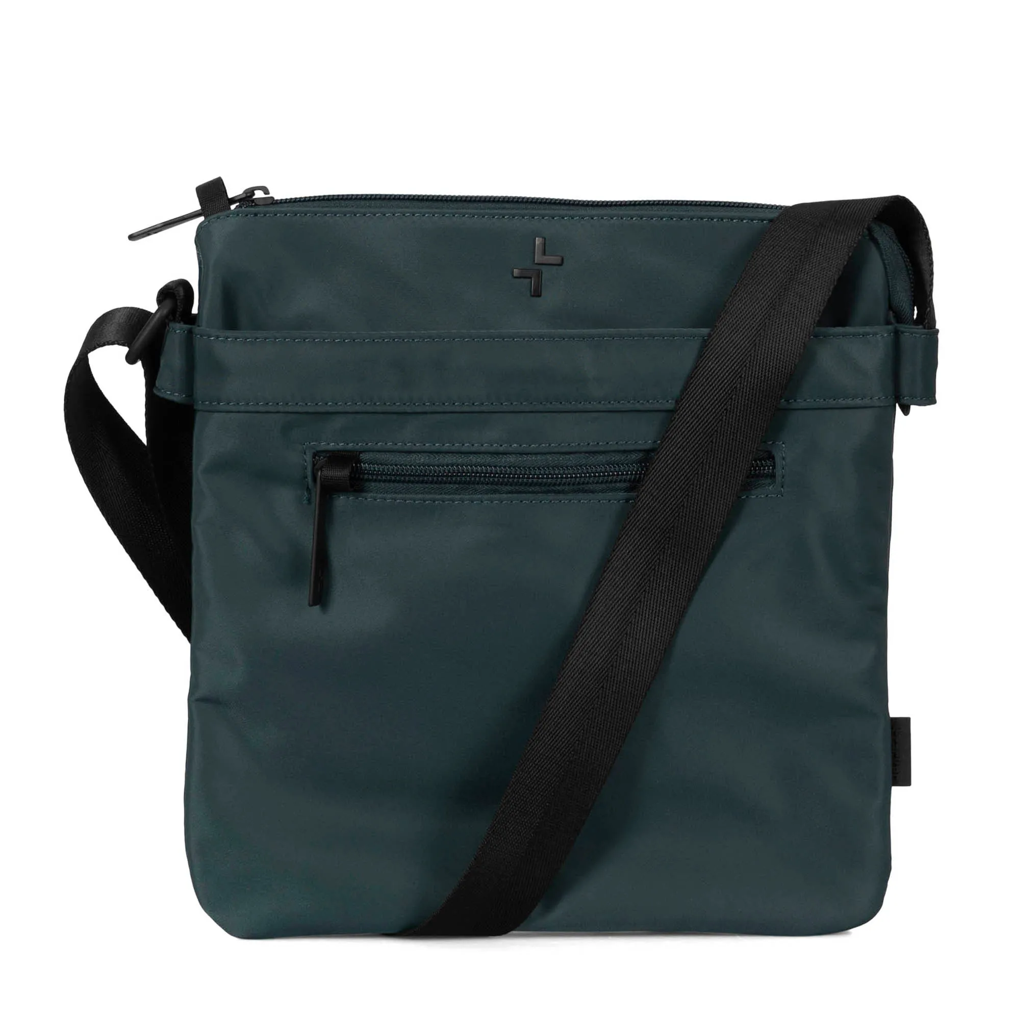Basic Nylon RFID 2-Gusset Crossbody Bag