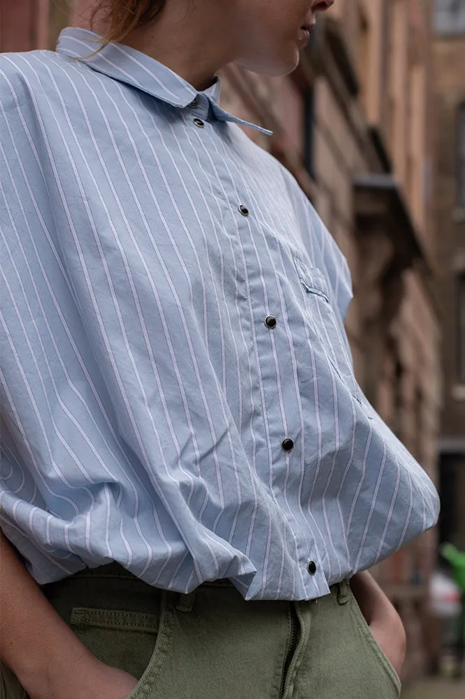 Bellerose Greg Blue Stripe Shirt