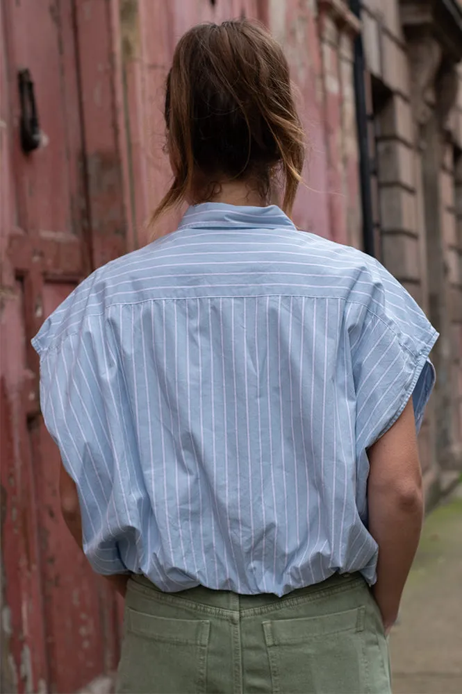 Bellerose Greg Blue Stripe Shirt