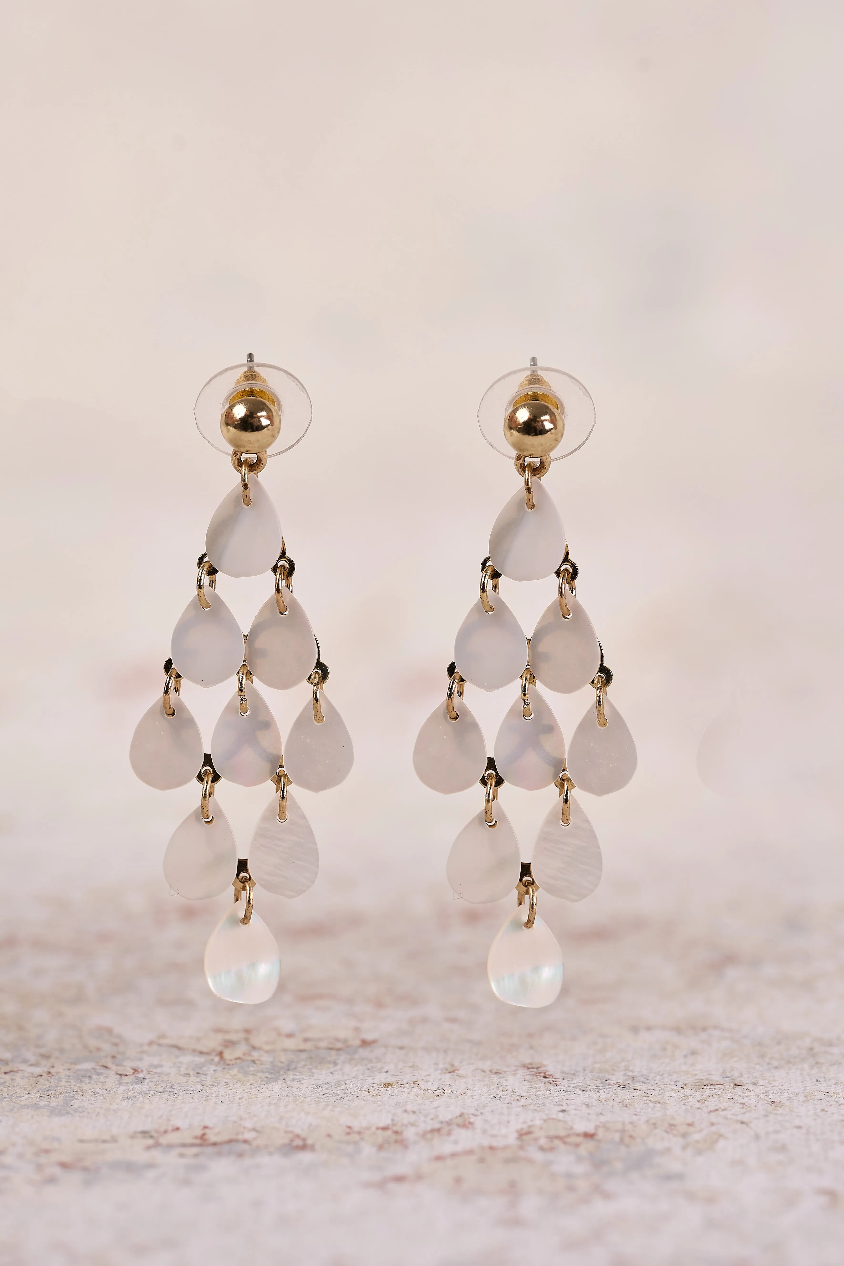 Blanchie Chandelier Earrings - White