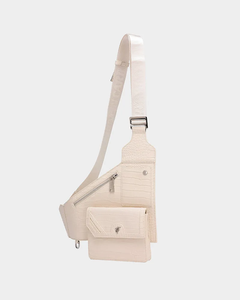 Blast Off Sling Bag in Cream White