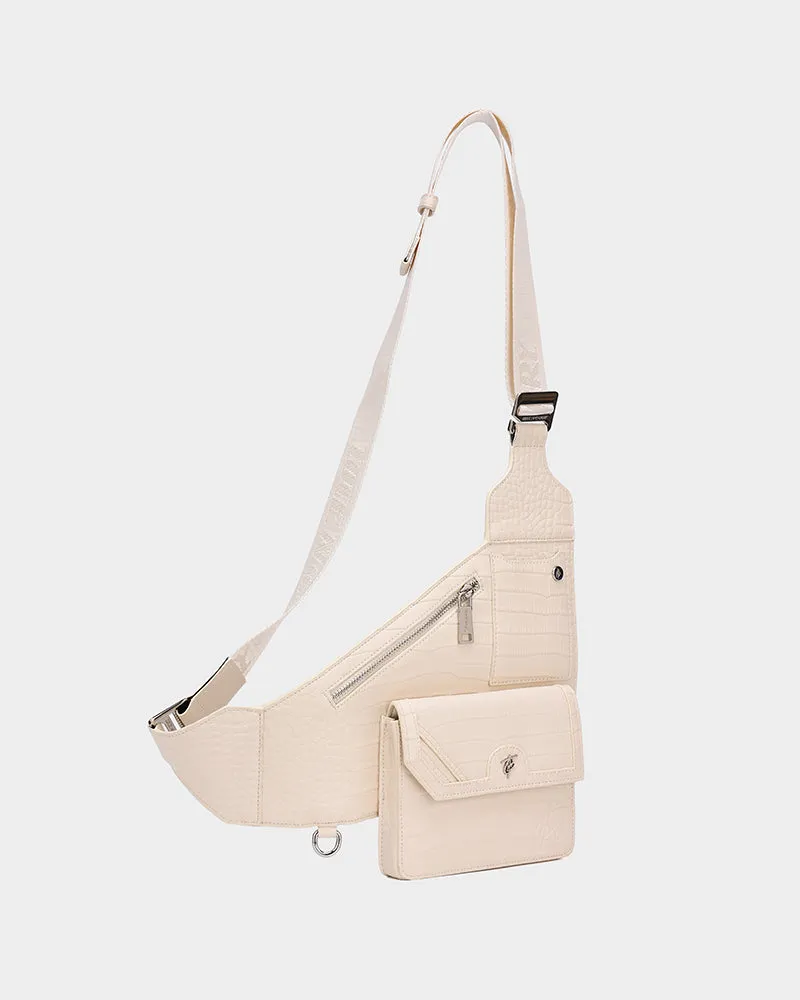 Blast Off Sling Bag in Cream White