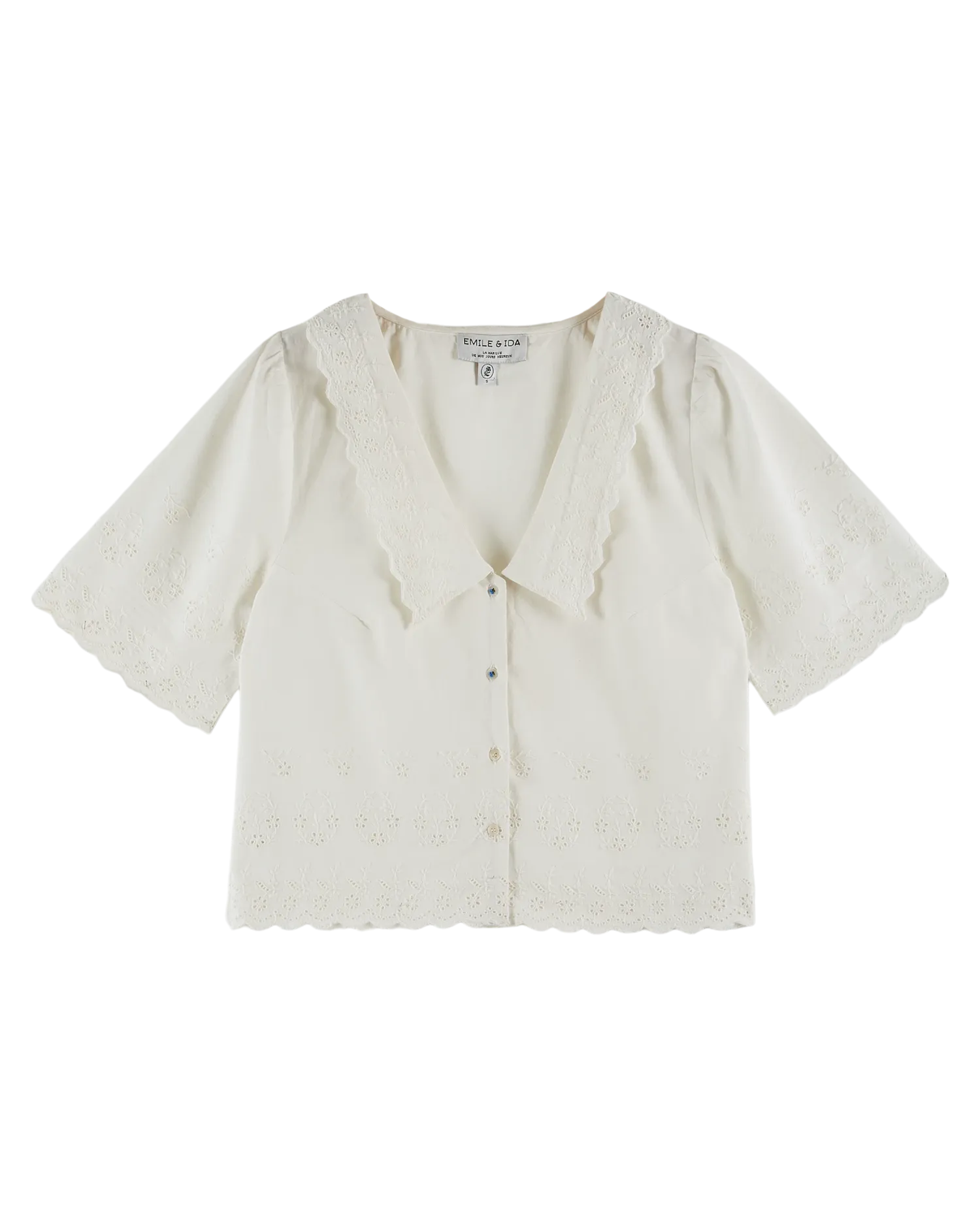 Blouse Broderie A Ida-babette Blanc