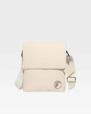 Bodega Crossbody Messenger Bag in Beige Brown