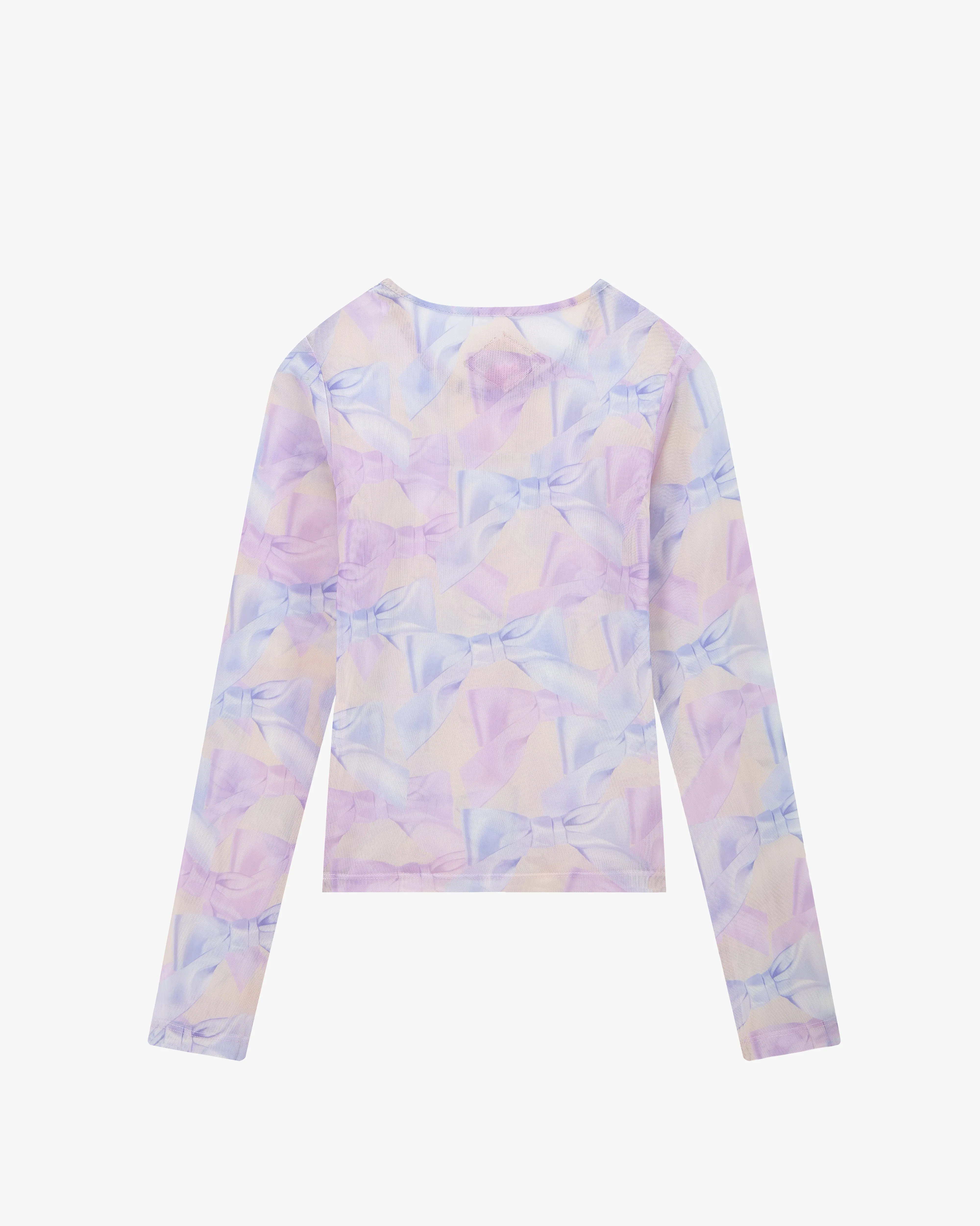 Bow Mesh Top Lilac