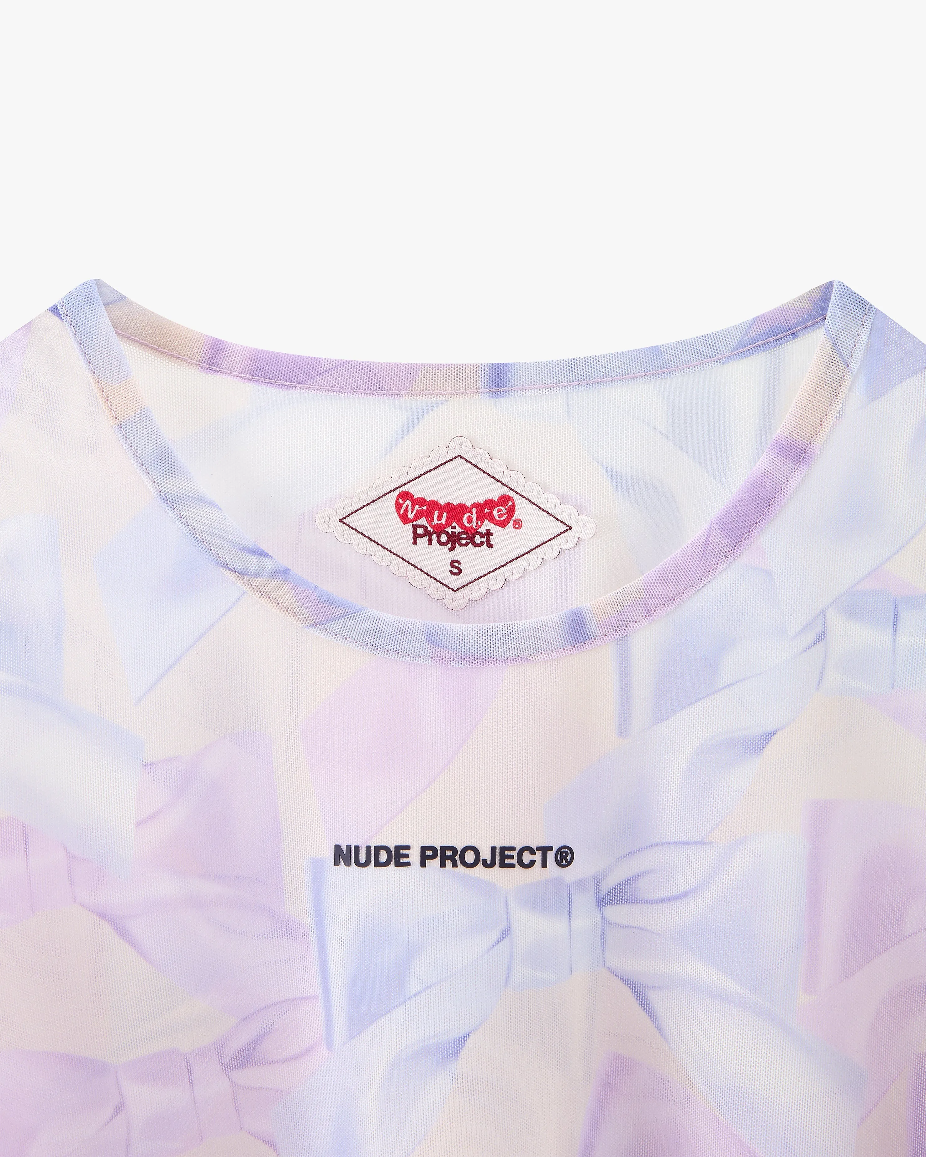 Bow Mesh Top Lilac