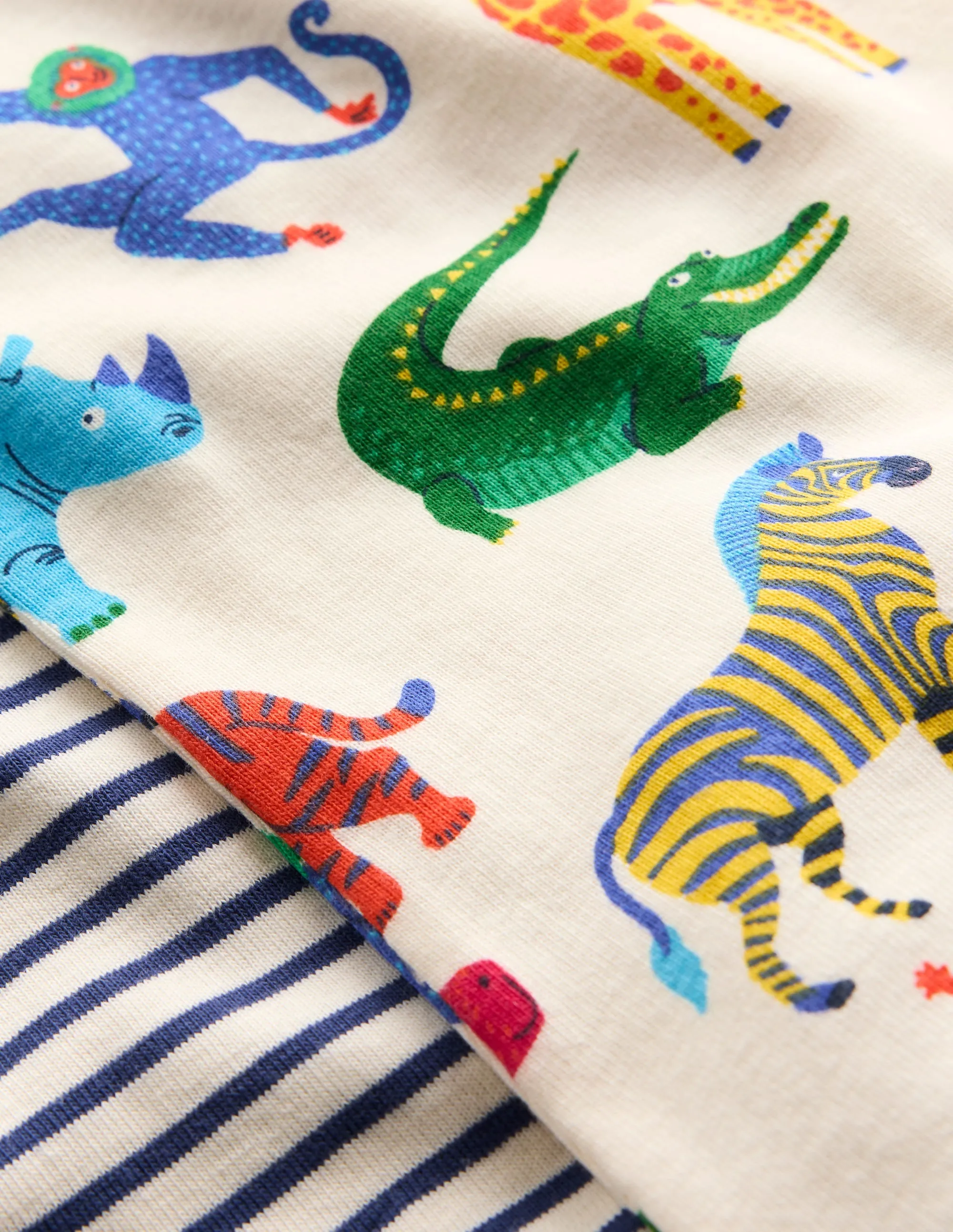 Boys Twin Pack Short Rompers-Multi Jungle Crowd