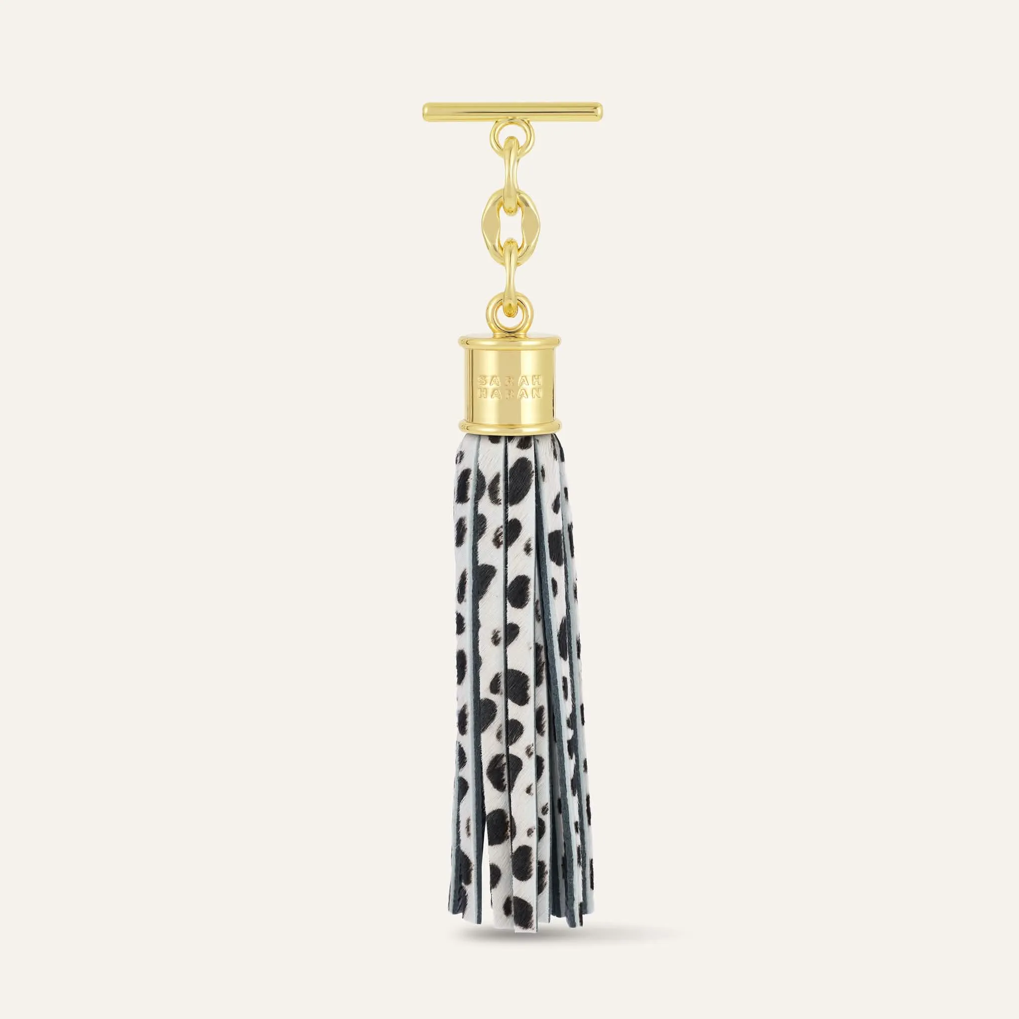 Capsule Tassel | Dalmatian Spot with Gold hardware