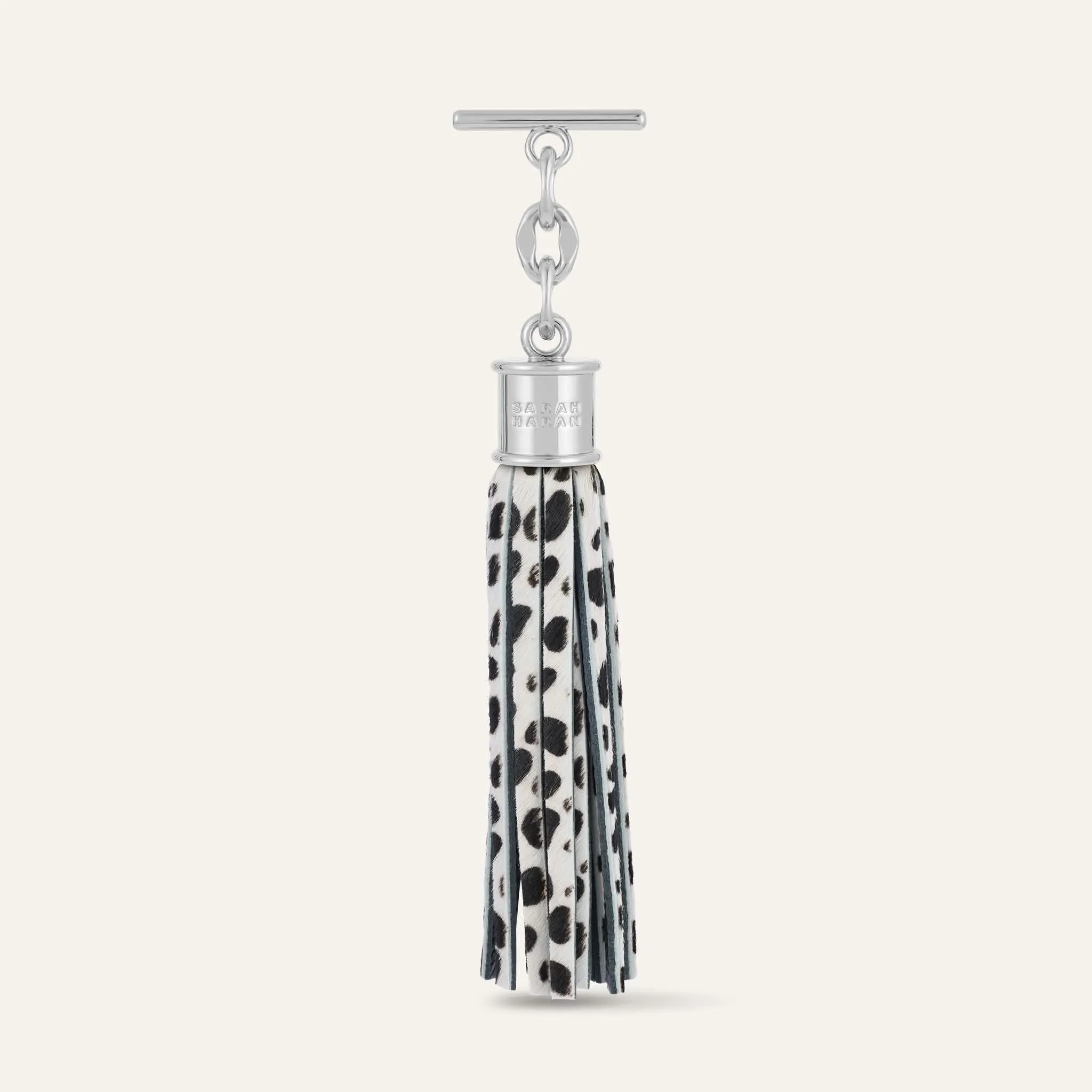 Capsule Tassel | Dalmatian Spot with Silver hardware