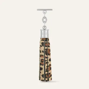 Capsule Tassel | Leopard with Silver hardware