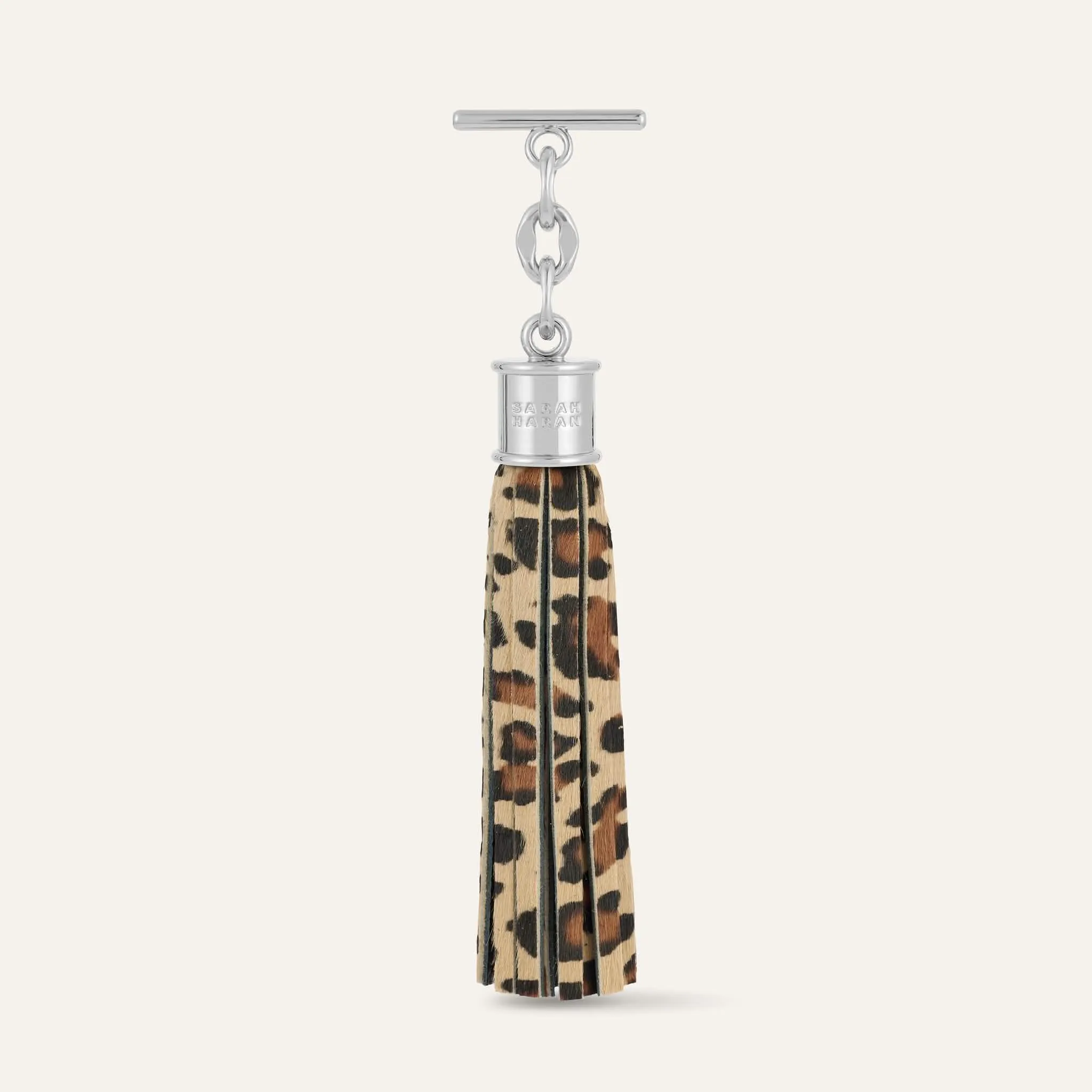 Capsule Tassel | Leopard with Silver hardware