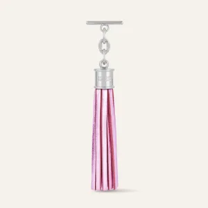 Capsule Tassel | Metallic Pink with Silver hardware