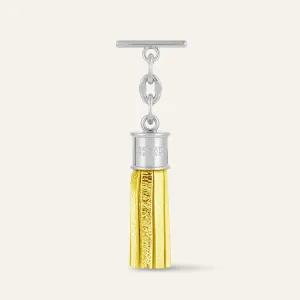 Capsule Tassel Mini | Metallic Gold with Silver hardware