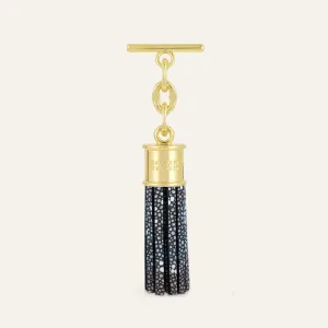 Capsule Tassel Mini | Multi Colour Shagreen with Gold hardware