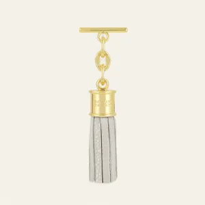 Capsule Tassel Mini | Porcelain with Gold hardware