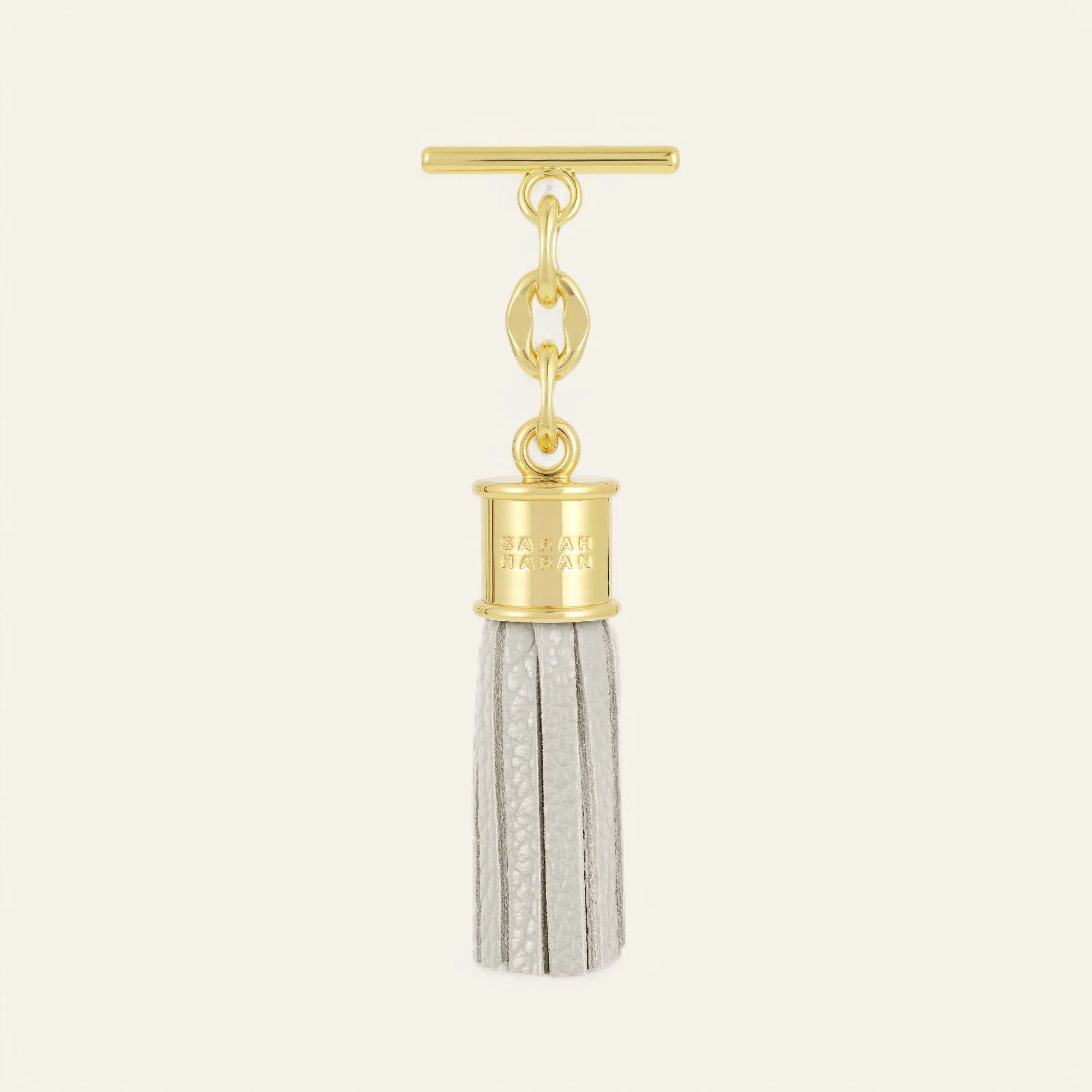 Capsule Tassel Mini | Porcelain with Gold hardware