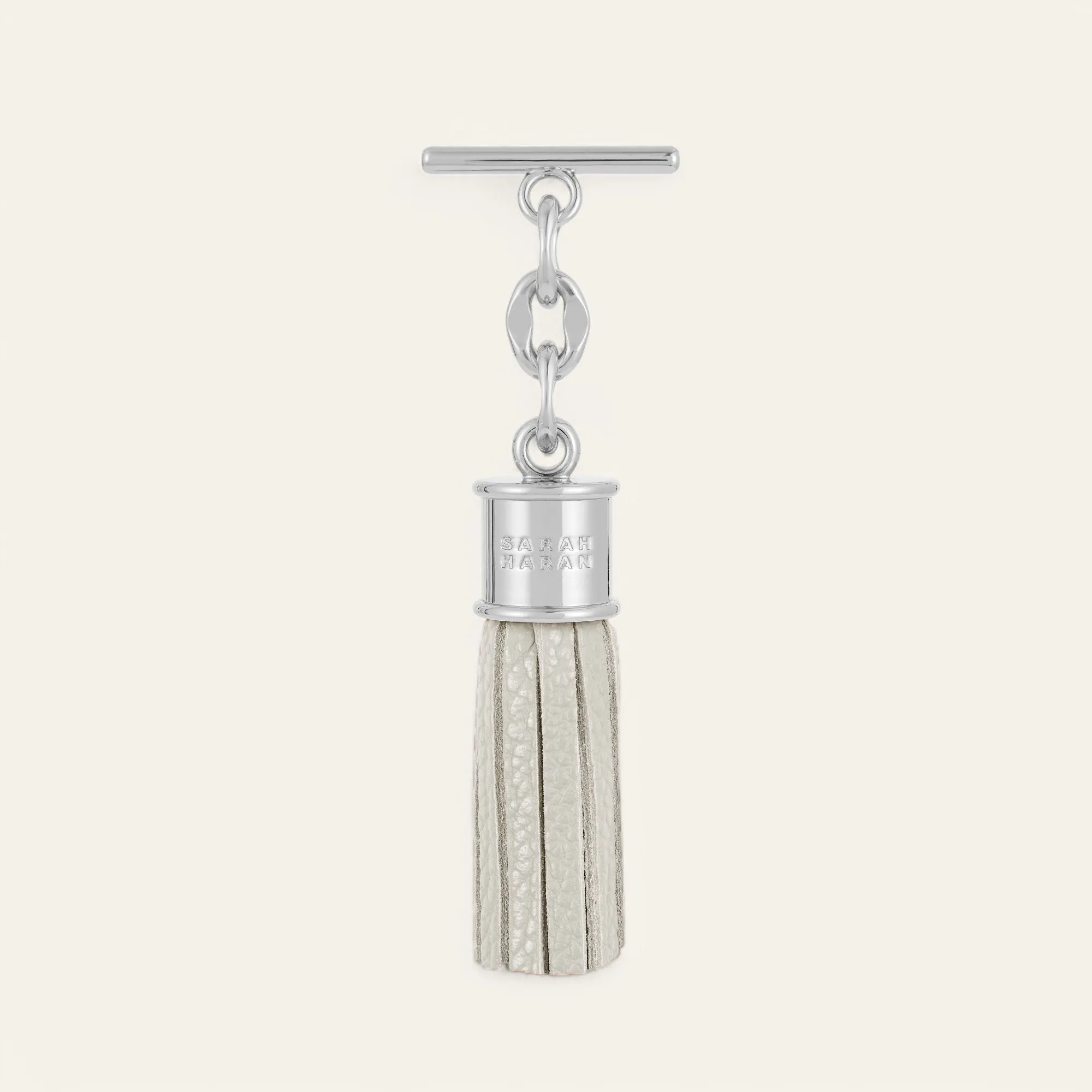 Capsule Tassel Mini | Porcelain with Silver hardware