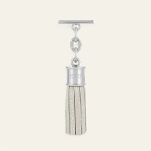 Capsule Tassel Mini | Porcelain with Silver hardware
