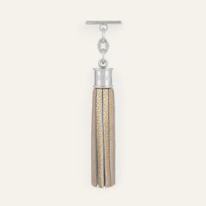 Capsule Tassel | Shimmer Metallic Gold with Silver hardware