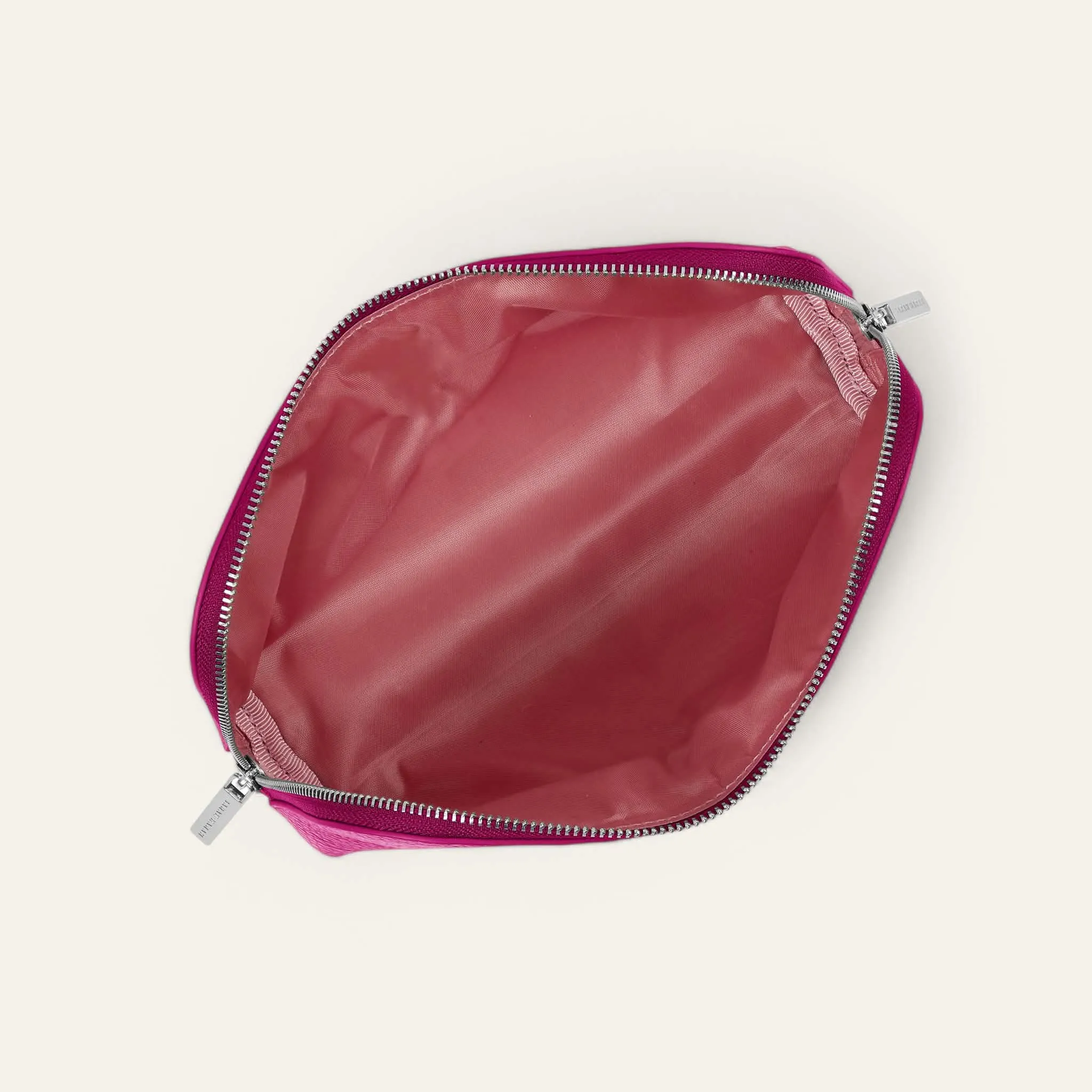 Carnation Cosmetic Bag | Orchid with Silver hardware (Small)