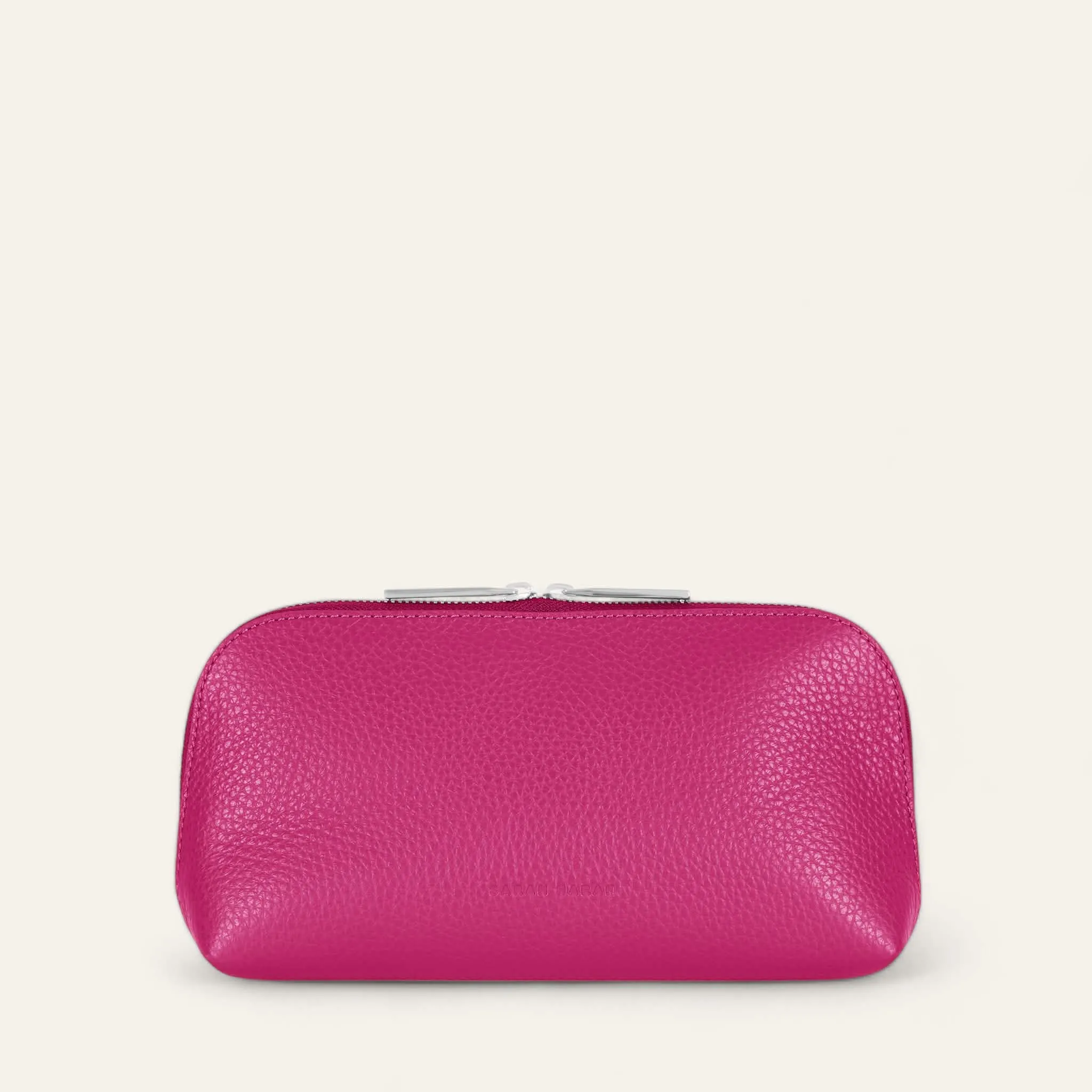 Carnation Cosmetic Bag | Orchid with Silver hardware (Small)