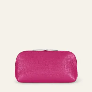 Carnation Cosmetic Bag | Orchid with Silver hardware (Small)