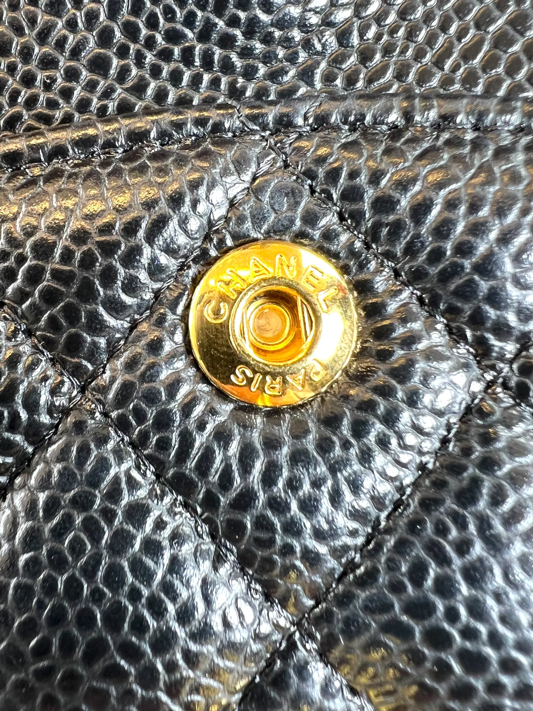 Chanel Black Caviar Leather Small Double Flap