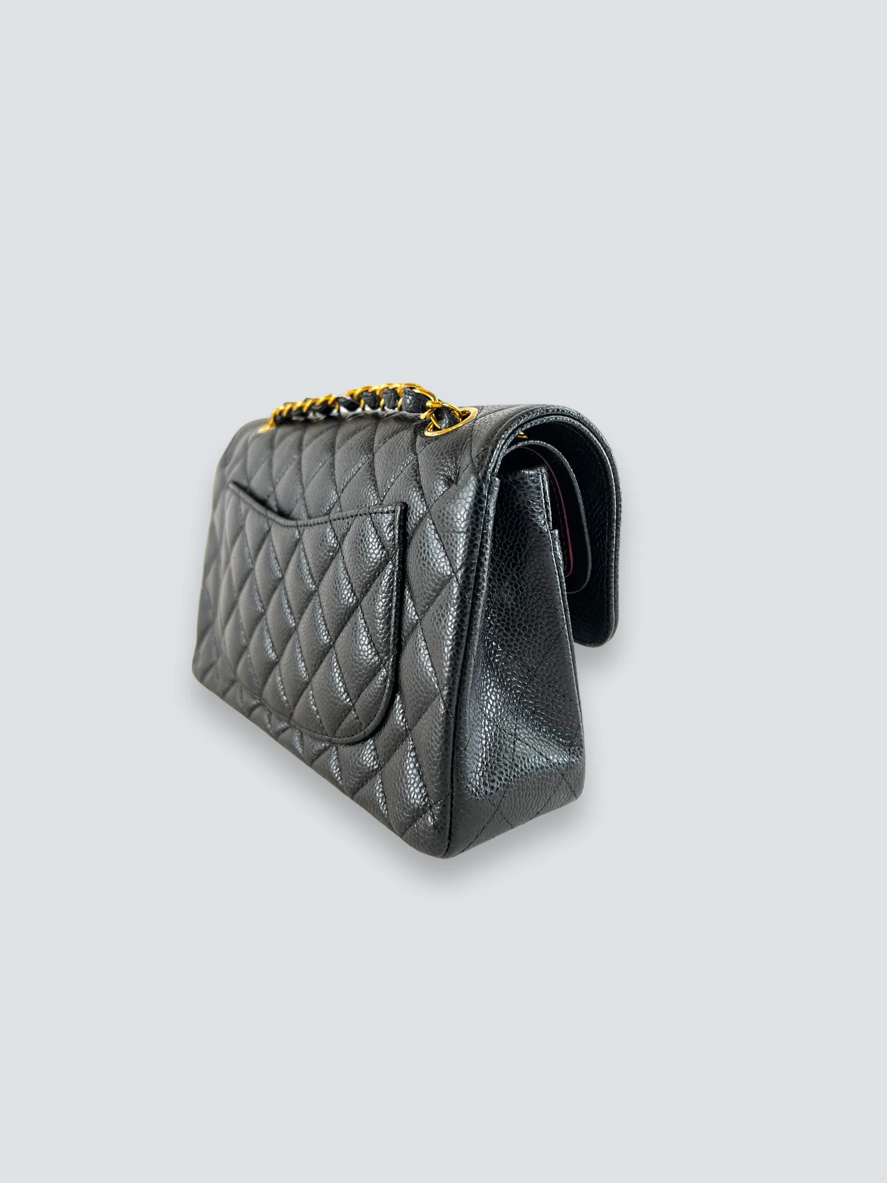 Chanel Black Caviar Leather Small Double Flap