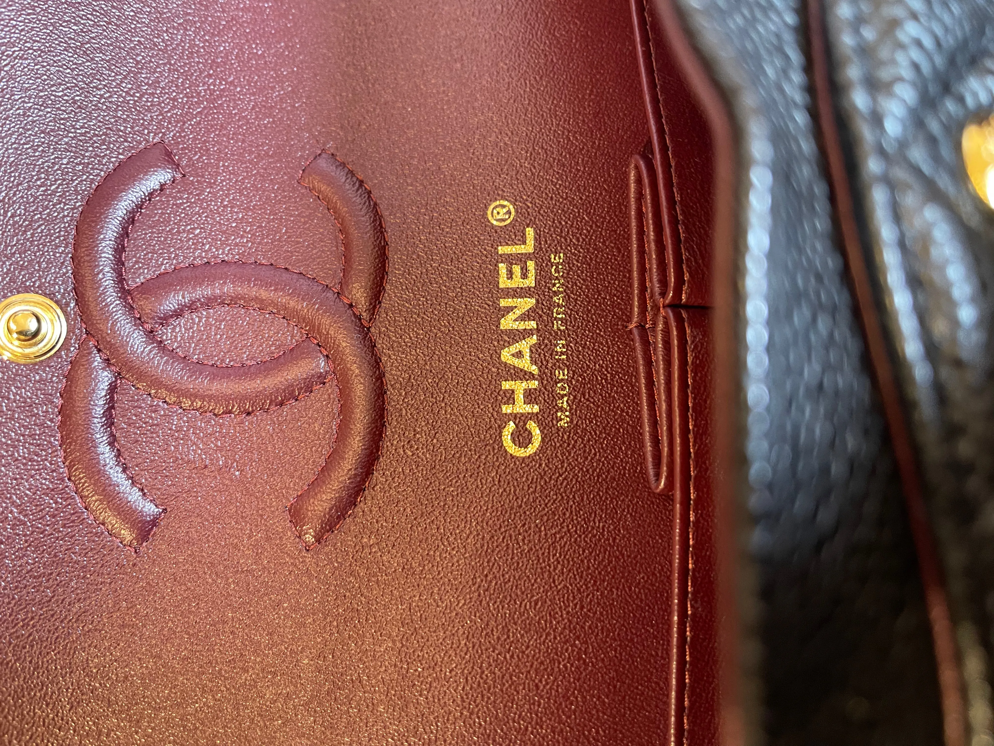 Chanel Black Caviar Leather Small Double Flap