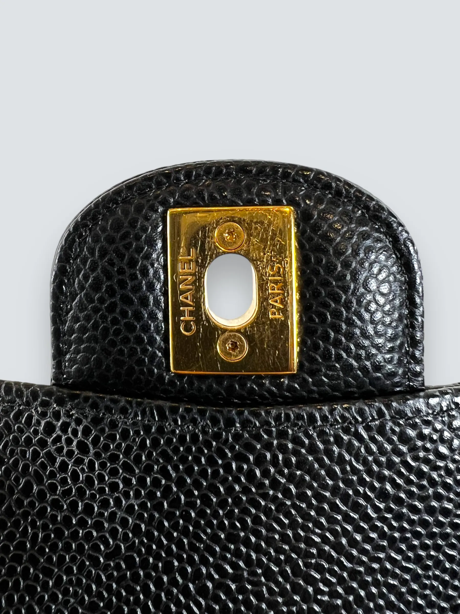 Chanel Black Caviar Leather Small Double Flap