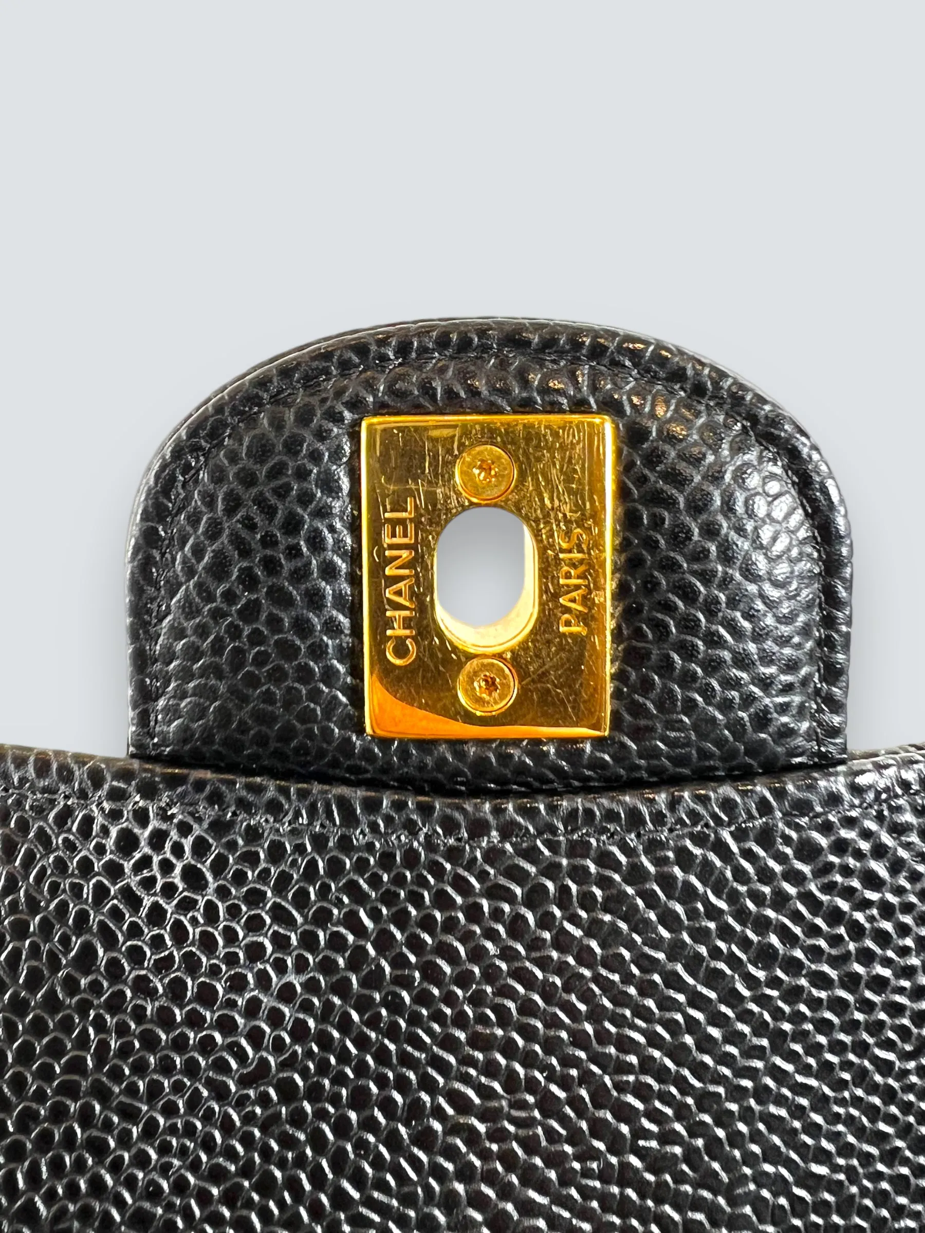 Chanel Black Caviar Leather Small Double Flap