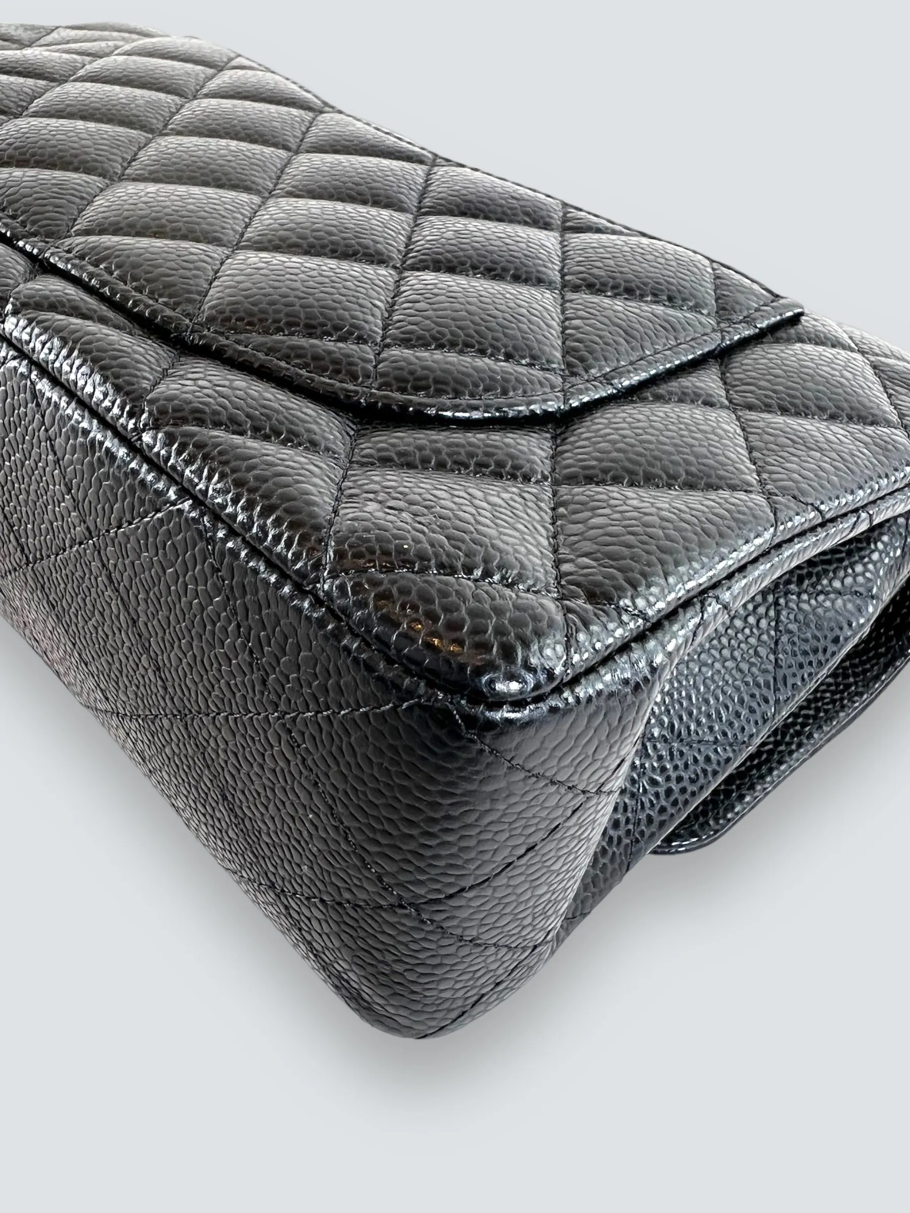 Chanel Black Caviar Leather Small Double Flap
